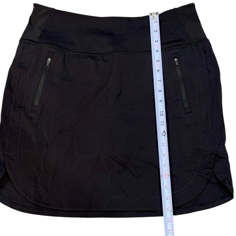 Athleta Womens Fairway Golf Skort 18" Black Size Large High Rise Preppy Stretch - Picture 4 of 8